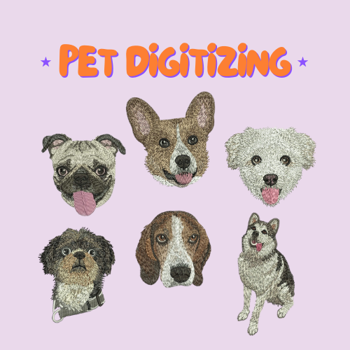 Custom Pet Digitized Embroidery Design