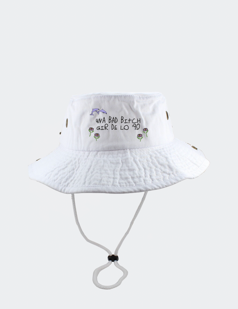 Red Heart Un Verano Sin Ti Embroidered Bucket Hat