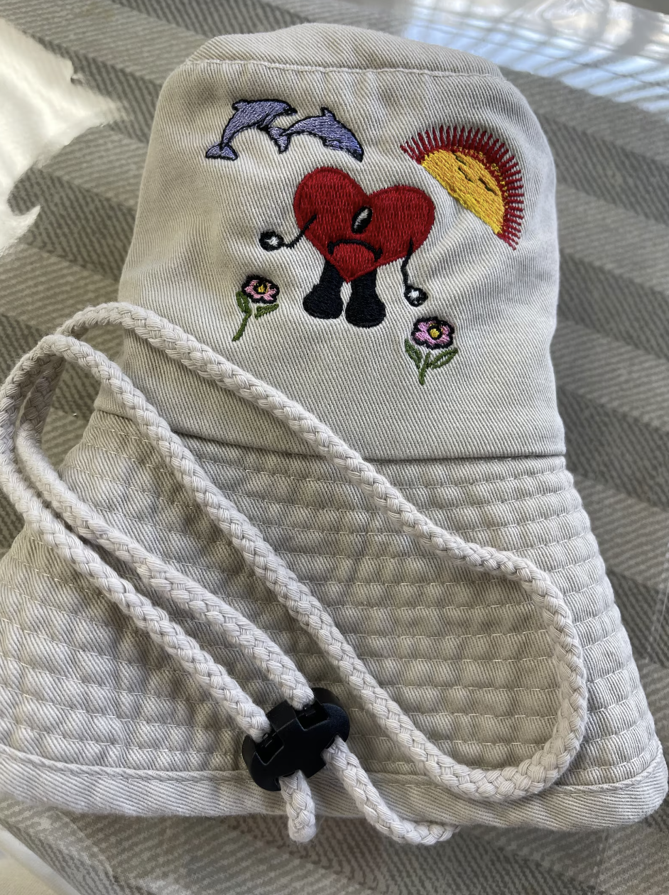 Bad Bunny Ojitos Lindos Embroidered Bucket Hat
