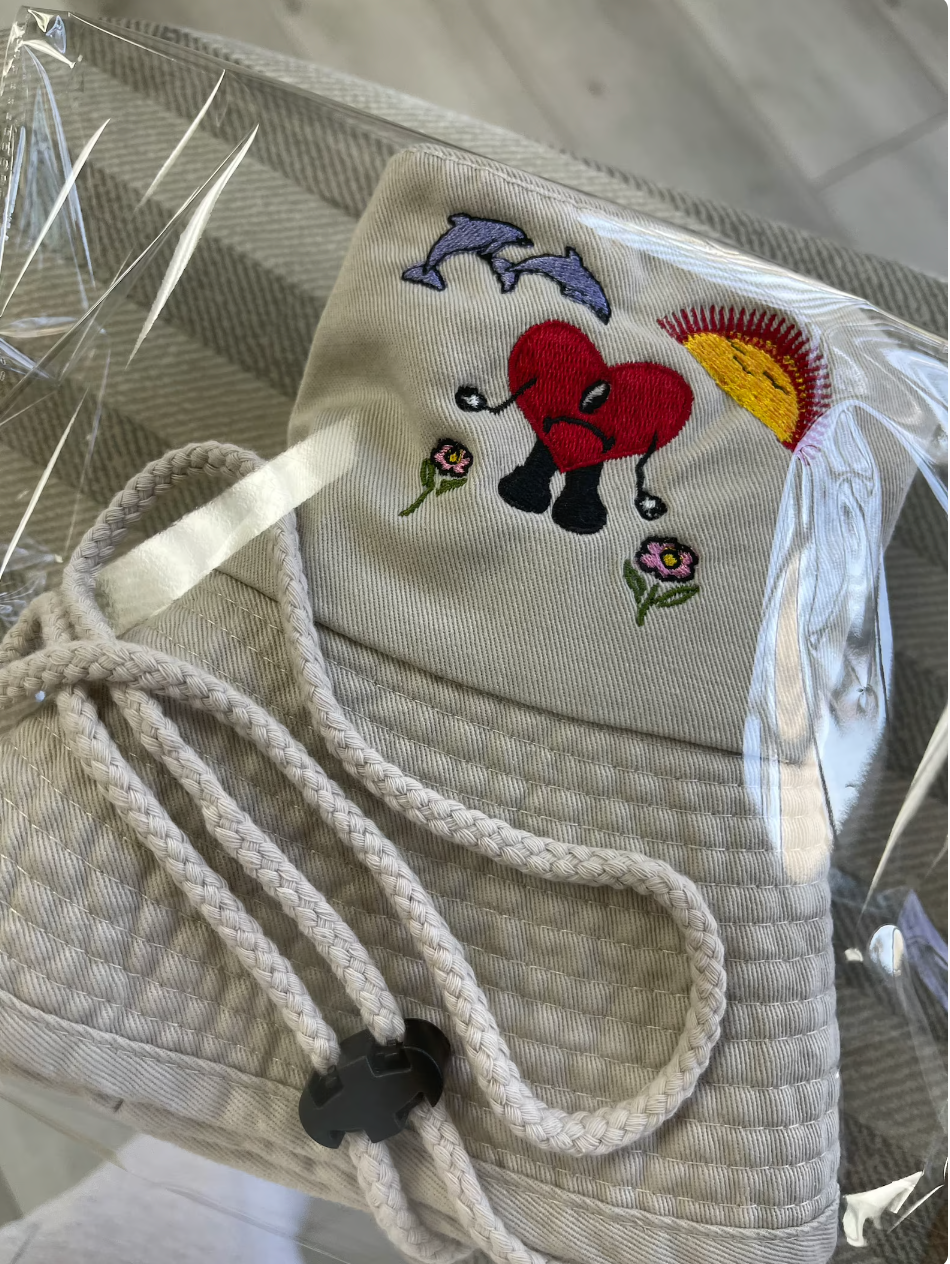 Bad Bunny Ojitos Lindos Embroidered Bucket Hat