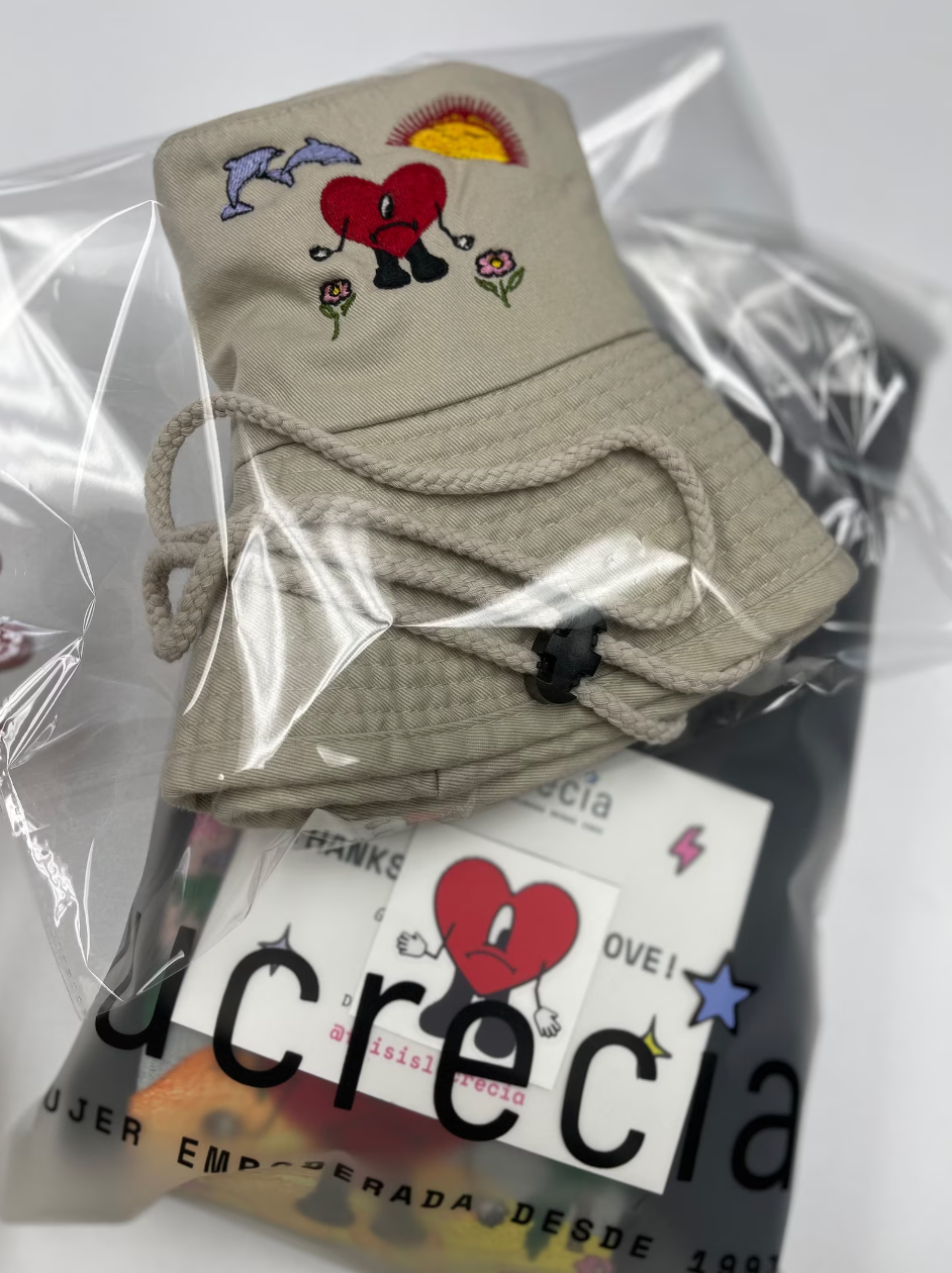Bad Bunny Ojitos Lindos Embroidered Bucket Hat