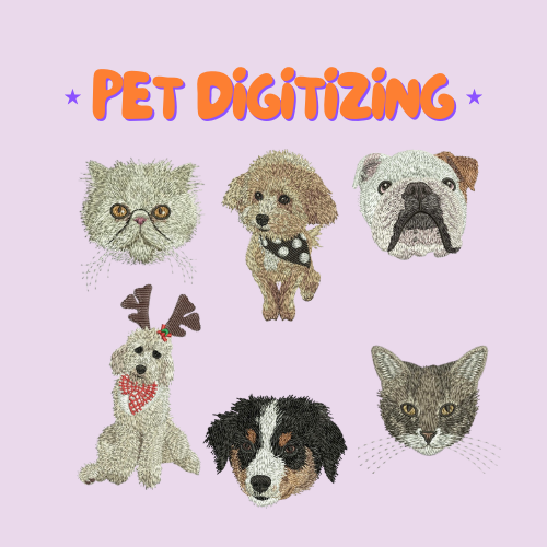 Custom Pet Digitized Embroidery Design