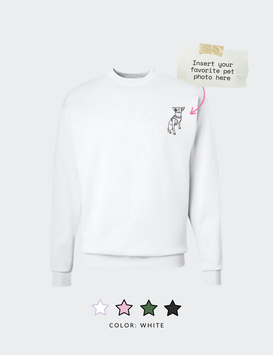 Embroidered Outline Pet Body Sweatshirt